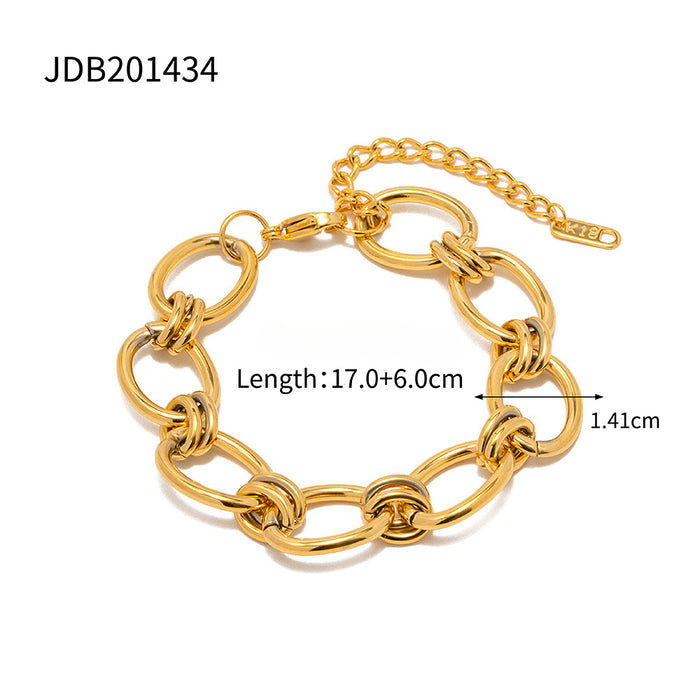 Wholesale 18K Gold Thick Chain Stainless Steel Bracelet JDC-BT-JD110