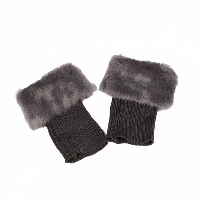 Wholesale Knitted Fur Leg Covers Cotton Socks JDC-SK-XQ041