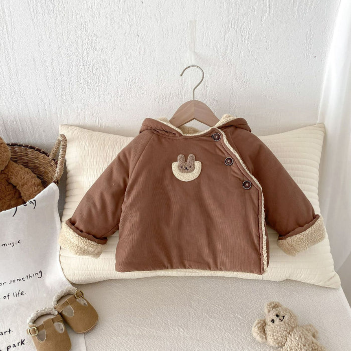 Wholesale Lambskin Thickened Coat Children's Plush Cotton Coat JDC-CTS-WeiNiS022