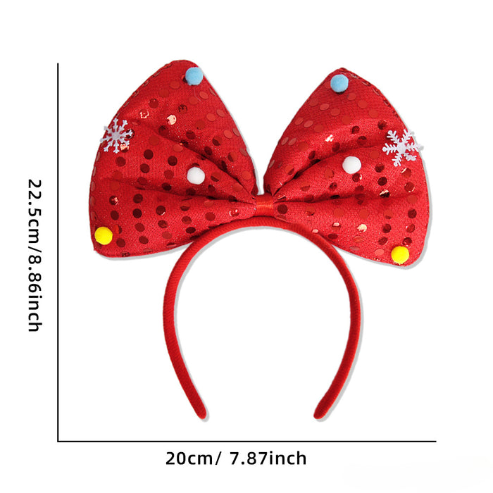 Wholesale Christmas Jewelry Headband Elk Antler Five-star Children's Plastic Headband JDC-HD-ZHHAO009