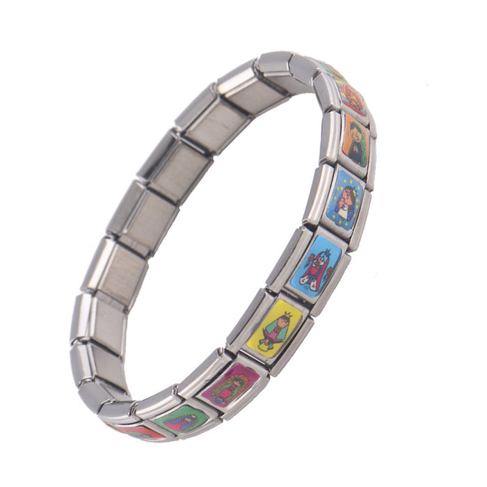 Wholesale Virgin Mary Stainless Steel Stretch Bracelet JDC-BT-ChaoX001