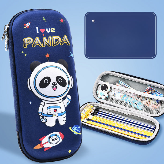 Wholesale 3D Children Cartoon Large Capacity Leather Pencil Case JDC-PC-QQBB003