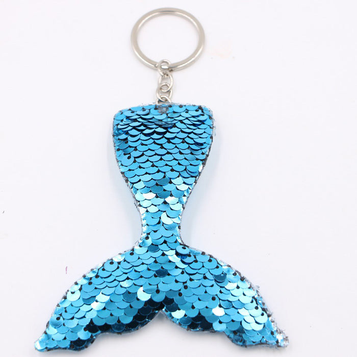 Wholesale Green Clover Sequined Pendant Keychain Fashion Accessory for Bags MOQ≥3