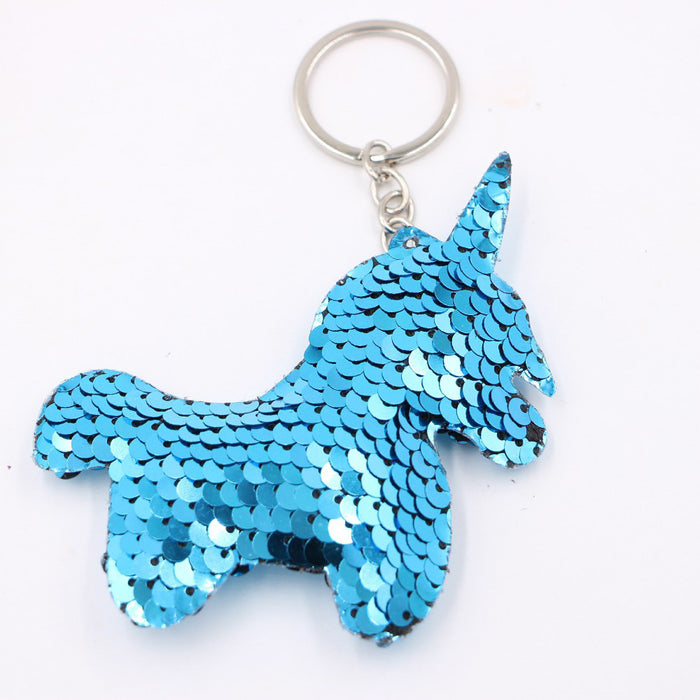 Wholesale Green Clover Sequined Pendant Keychain Fashion Accessory for Bags MOQ≥3