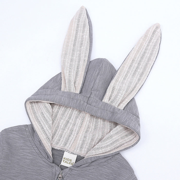 Wholesale Baby and Children's Big Ear Rabbit Jumpsuit Hooded Zipper Crawling Clothes JDC-BC-SK001