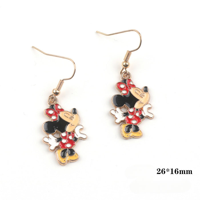 Wholesale Cartoon Alloy Pendant Earrings JDC-ES-FuYu005