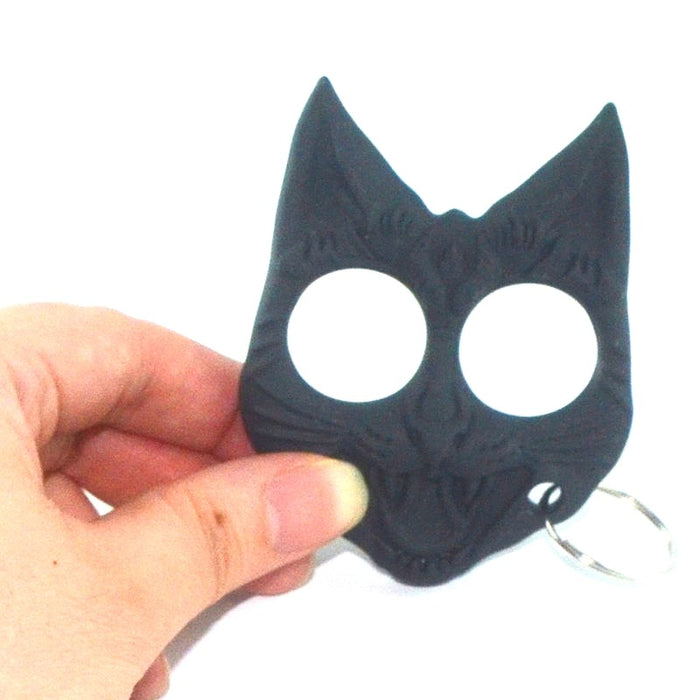 Wholesale ABS Black Cat Head Keychain JDC-KC-KB042