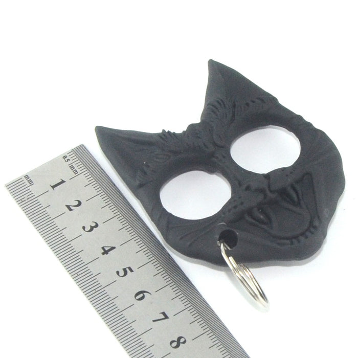 Wholesale ABS Black Cat Head Keychain JDC-KC-KB042