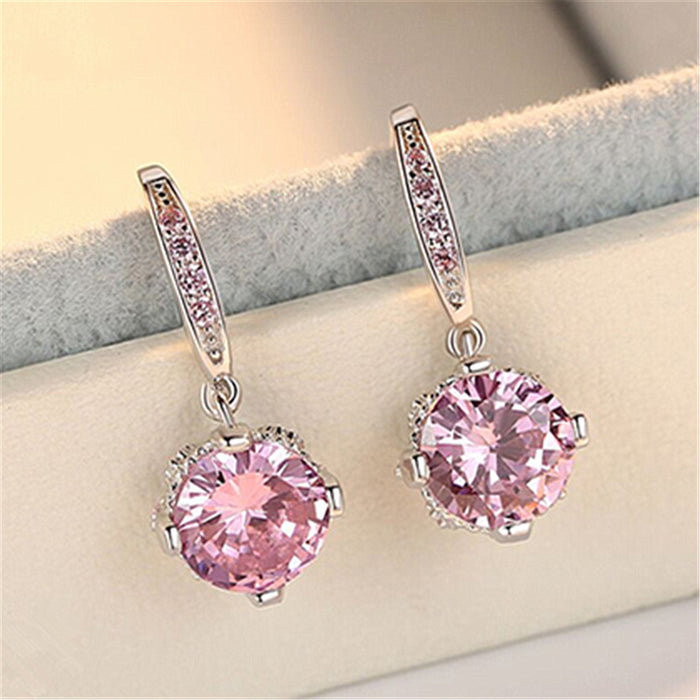 Wholesale   Silver Earrings Women's  Elegant Earrings Water Drop Earrings Simple All-match Accessories Earrings