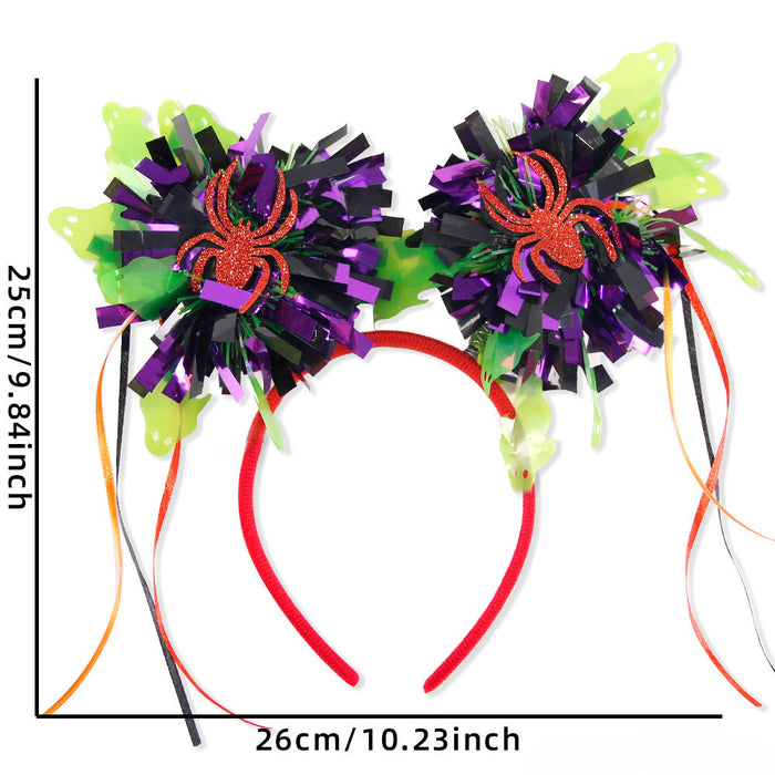 Wholesale Halloween Color Stripe Tassel Plastic Headband JDC-HD-ZHHAO005