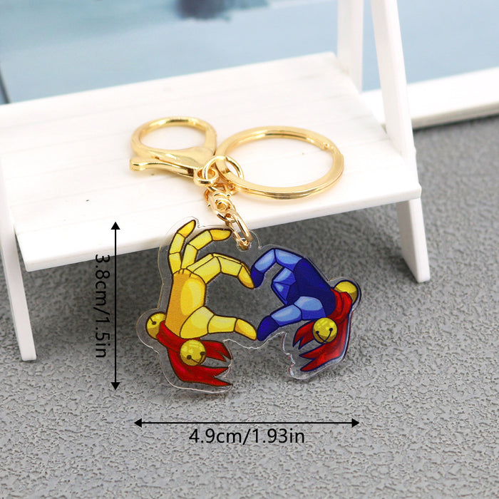 Wholesale Love Gesture Acrylic Keychains JDC-KC-HaoAn014