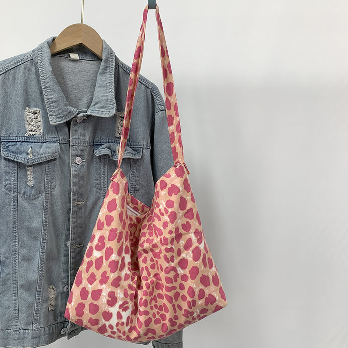 Wholesale Diagonal cross bag, large capacity single shoulder shopping bag, fashionable canvas bag