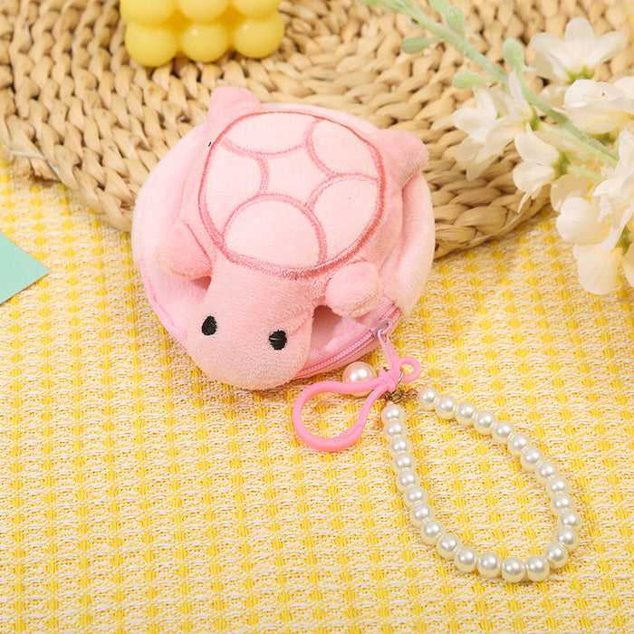 Wholesale Little Turtle Plush Coin Purse Cute Girl Round Bag Pendant Headset Storage Bag Doll Machine