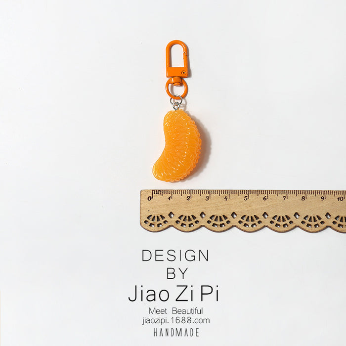 Wholesale orange key chain fun pendant simple bag small ornaments mini cute accessories