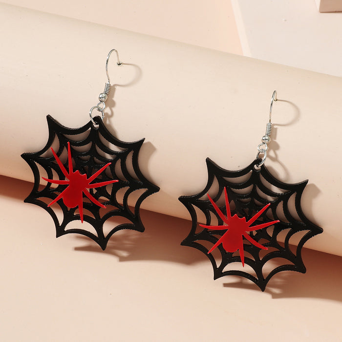 Wholesale Halloween Series Spider Web Acrylic Earrings JDC-ES-JunJie007