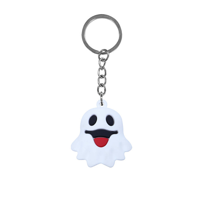 Wholesale  Pumpkin Ghost 3D PVC Keychain Doll DIY Party Bag Charm Keychain  MOQ:10