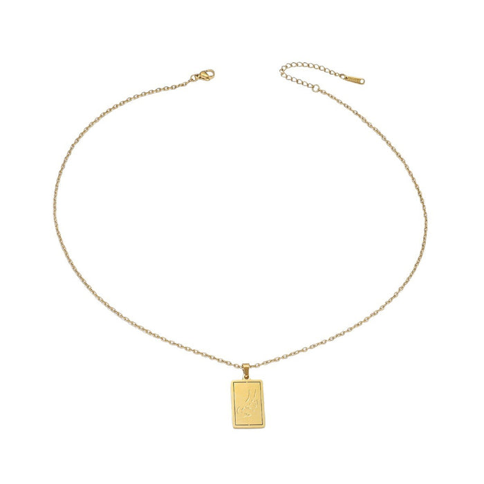 Wholesale New stainless steel necklace pendant with geometric simplicity and high-end feel. Titanium steel necklace does not fade. Jewelry