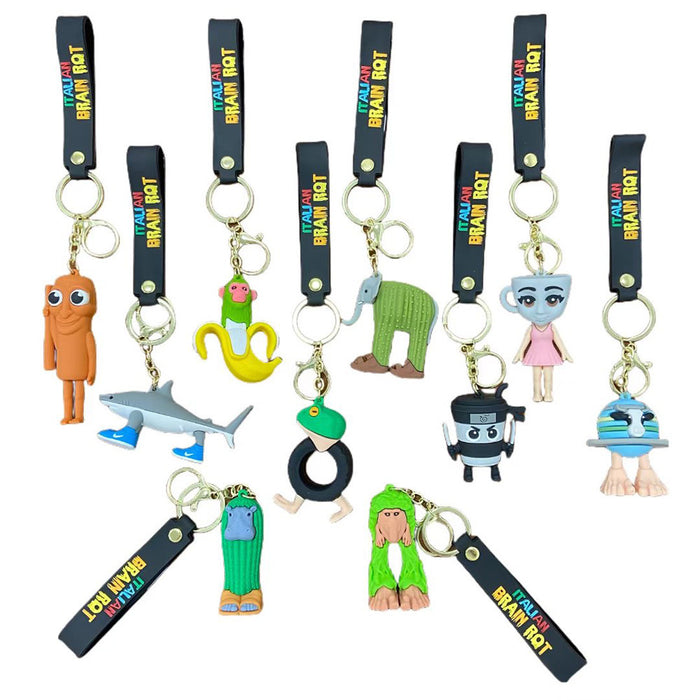 Wholesale Wooden Stick Man Shark Marine Life Pendant Small Gift