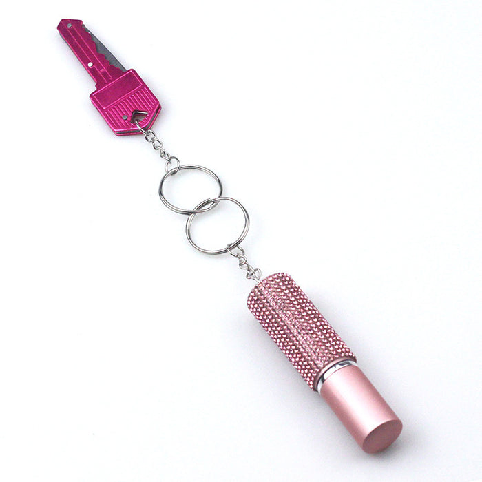 Wholesale Perfume Spray Diamond 2-piece Keychain JDC-KC-ZY033