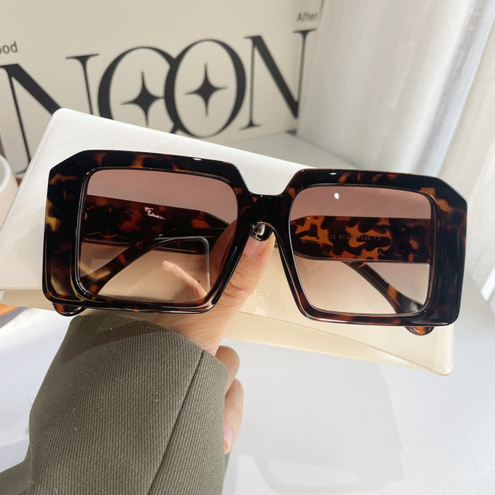 Wholesale Retro Square Sunglasses Anti-UV Large Frame Sunglasses JDC-SG-JiaZ011