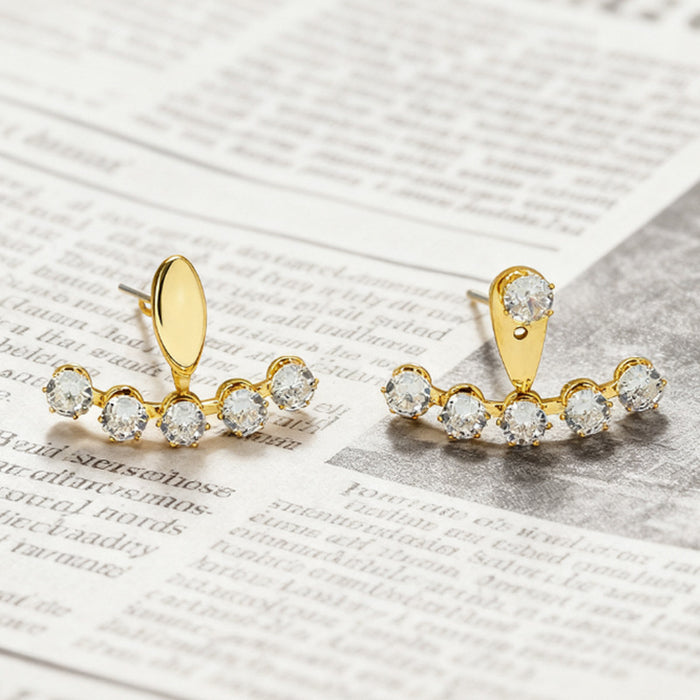 Wholesale Small titanium steel niche and versatile earrings