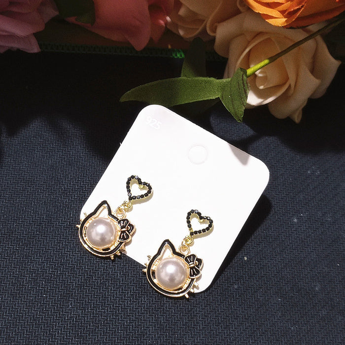 Wholesale Cute Alloy Cartoon Rhinestone Earrings JDC-ES-Xiaox011