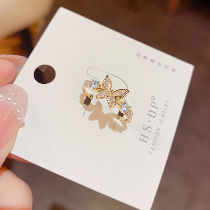 Wholesale Diamond-encrusted Butterfly Ring