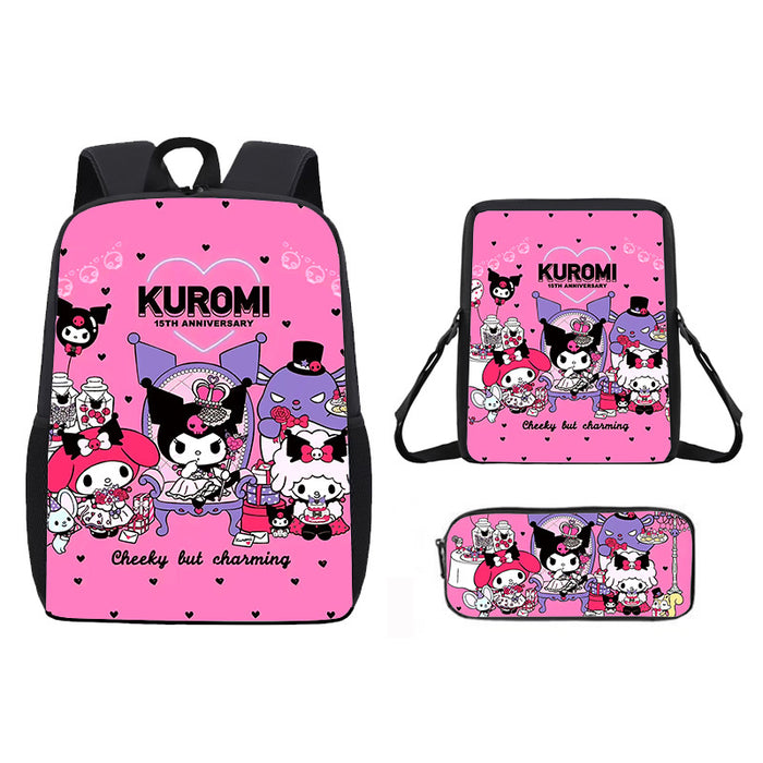 Wholesale Backpack Satchel Pencil Case Three-piece Student Schoolbag