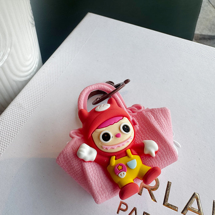 Wholesale Cute Animal Pajama Party Dolls Rubber Bag Doll Bag Pendant Keychain Pendant Camera Chain