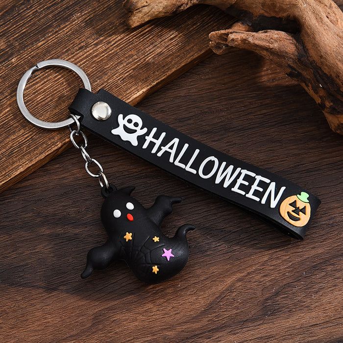 Wholesale  keychain trick-or-treating ghost pumpkin keychain  pendant chain skull ghost key chain