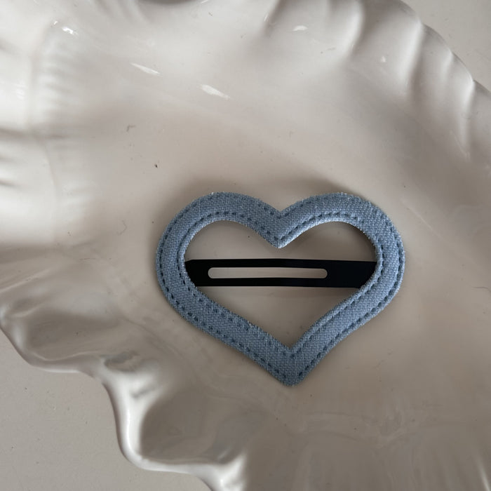 Wholesale Denim blue fabric bb clip cute dopamine baby hair clip broken hair side clip bangs hair accessories new