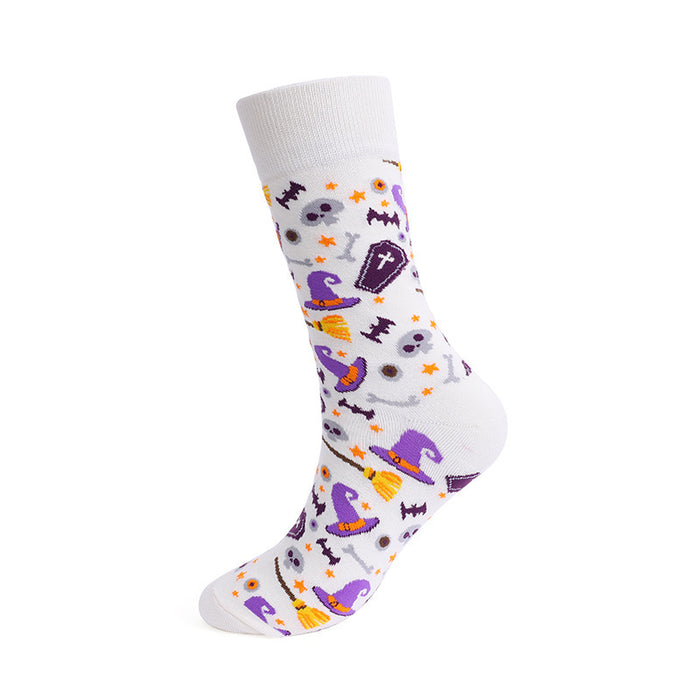 Wholesale  Halloween stockings cartoon print casual cotton socks for men and women deont sweat-absorbent sports socks