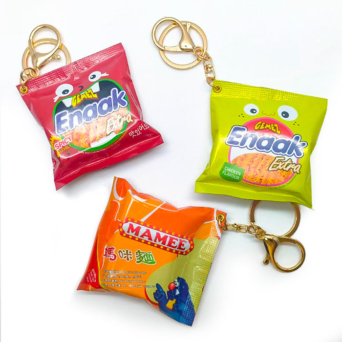Wholesale New simulation snack bag, car keychain, couple pendant, backpack pendant