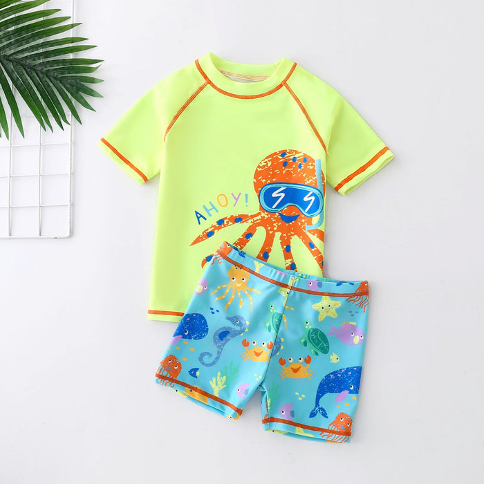 Wholesale Children's swimsuit baby boy cartoon cute split