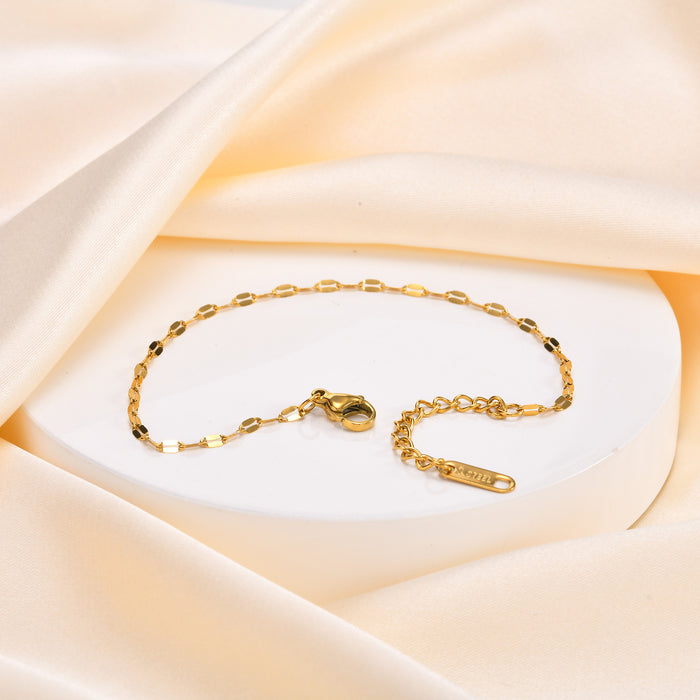 Wholesale Jewelry Stainless Steel Chain Bracelet Gold Simple Versatile Accessory