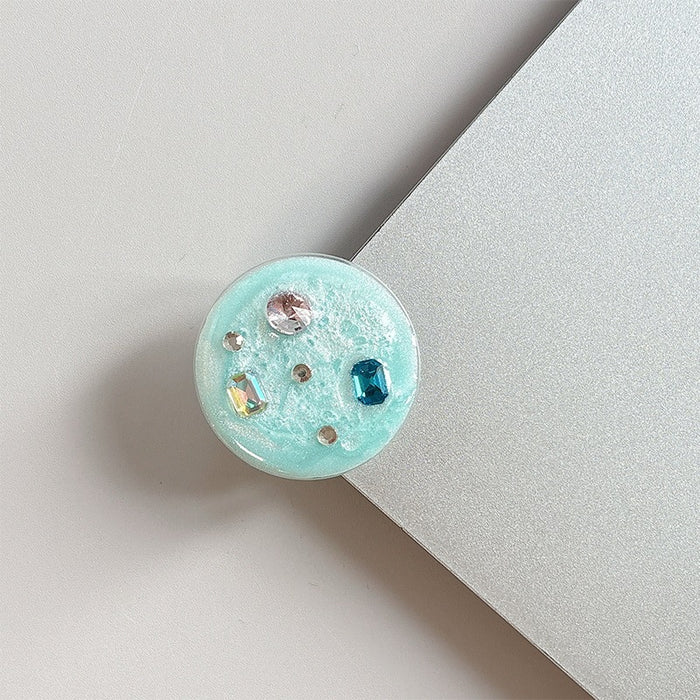 Wholesale Rhinestone Gemstone Phone Holder with Magnetic Suction Ring