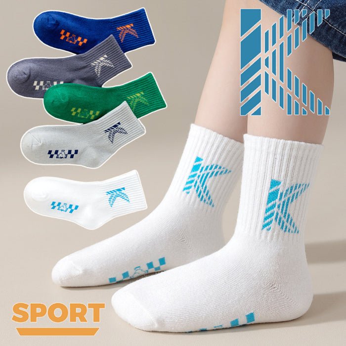 Wholesale 5pcs children' s socks baby sports socks large children' s stockings