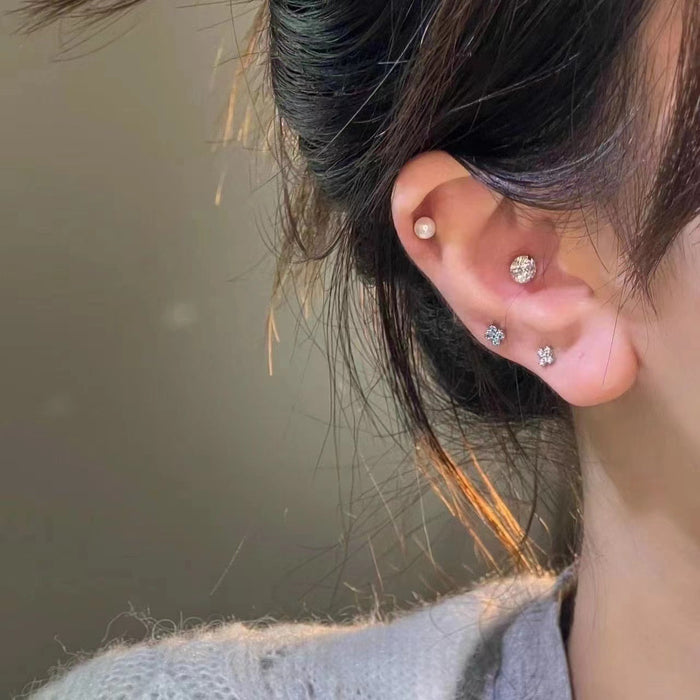 Wholesale Small niche design cross ear bone nail versatile cochlear nail