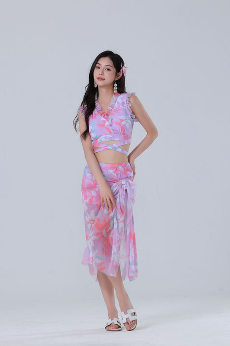 Wholesale Women's 3-piece swimsuit set, bikini swimsuit, high-end sensation, hot spring bath swimsuit