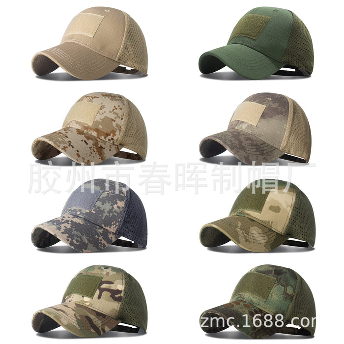 Wholesale New camouflage baseball cap, military fan sun hat, grid duckbill cap, python patterned military training cap