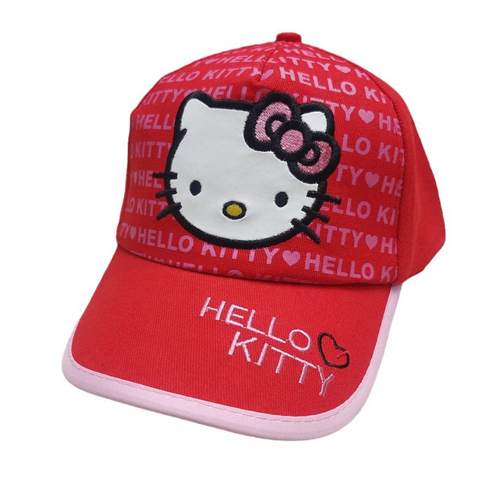 Wholesale Children's embroidered baseball cap, cute cartoon cat duckbill cap, children's sun protection and sunshade hat