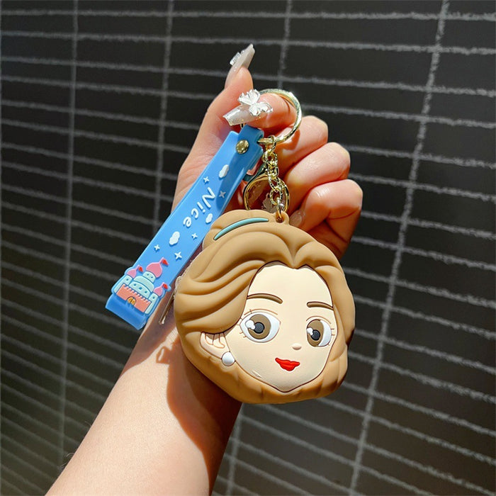 Wholesale Cute cartoon coin purses and keychains for girls in various colors.