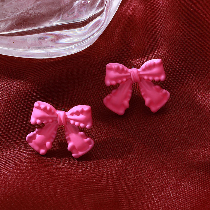 Wholesale Alloy bowknot stud earrings