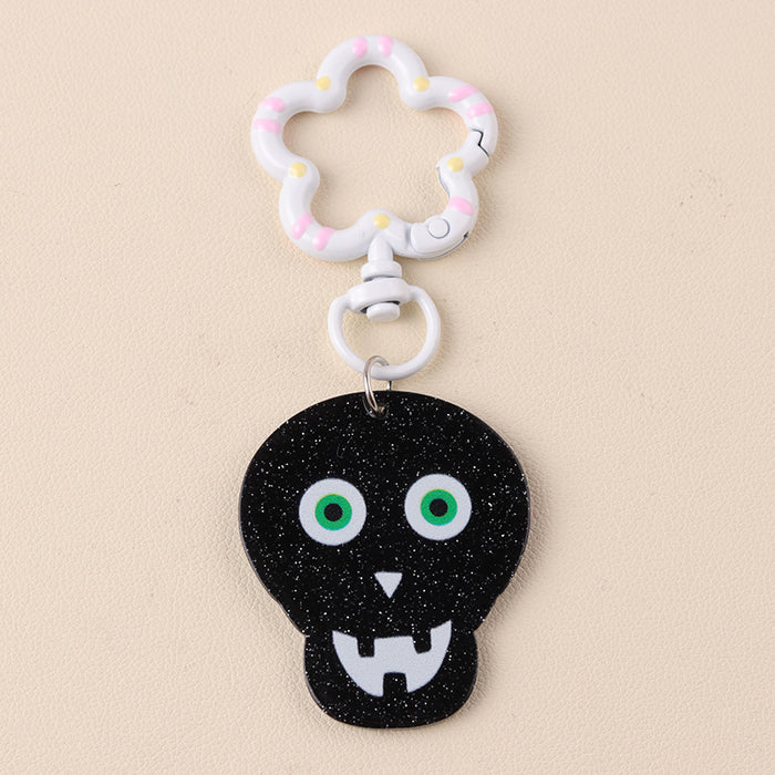 Wholesale  Series Pumpkin Skull Acrylic Keychain Color Ghost Hanging Ornaments