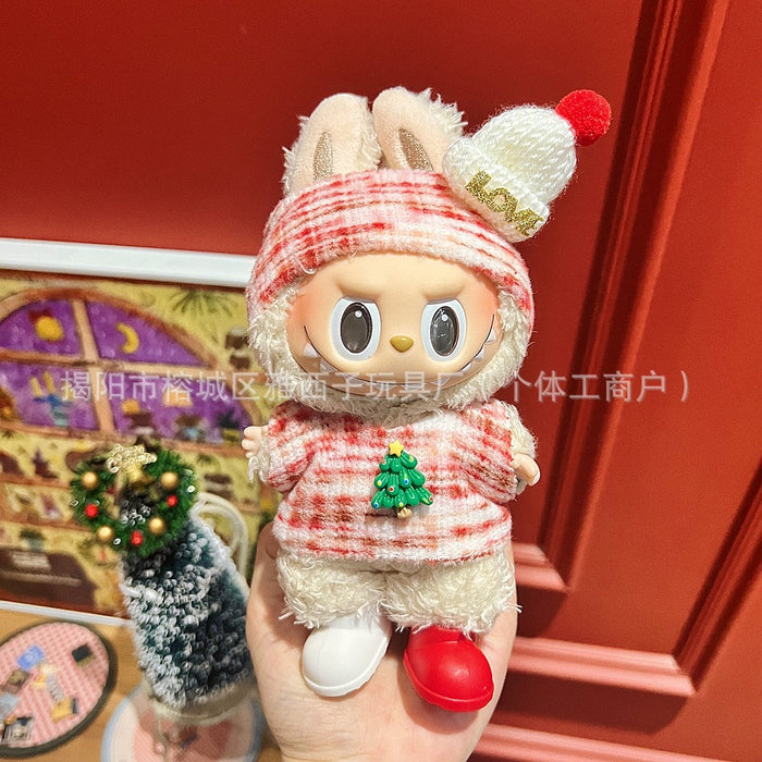 Wholesale Plush doll sweater with pendant and Christmas doll clothes