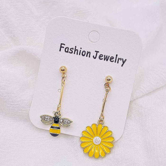 Wholesale Small Daisy Alloy Earrings JDC-ES-Susheng004