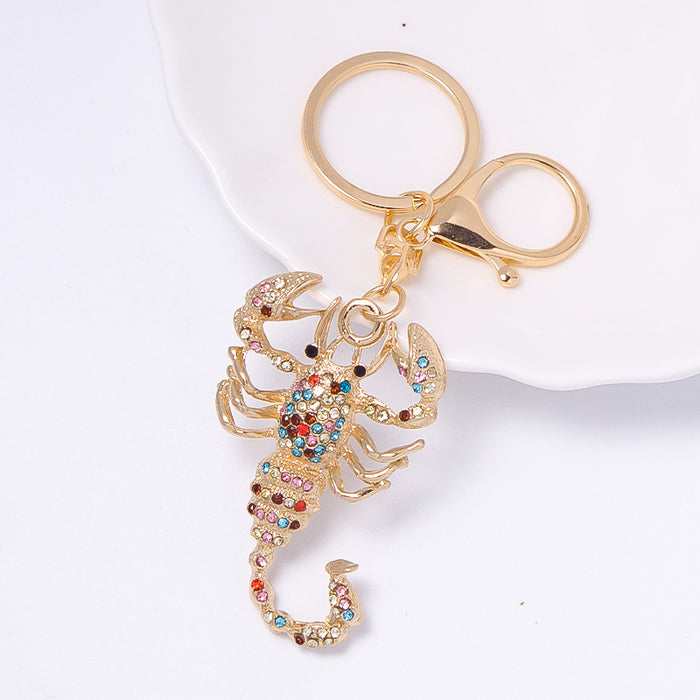 Wholesale Chic Rhinestone Keychain Zinc Alloy Bag Charm Gift