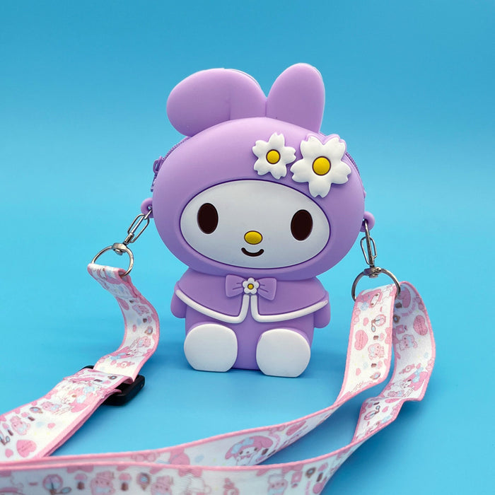 Wholesale Creative Silicone Coin Purse Cute Silicone Bag Shoulder Crossbody Wallet