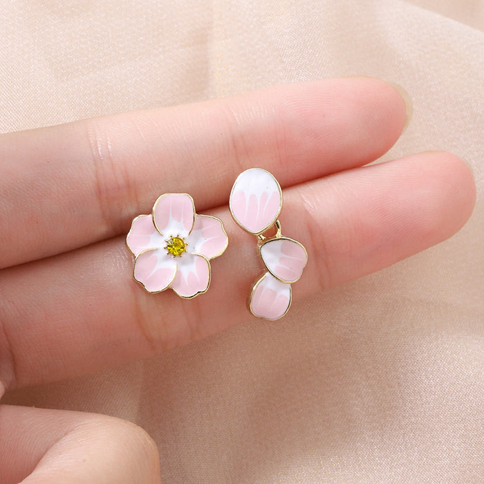 Wholesale Pink Cherry Blossom Earrings Female Celebrity Earrings