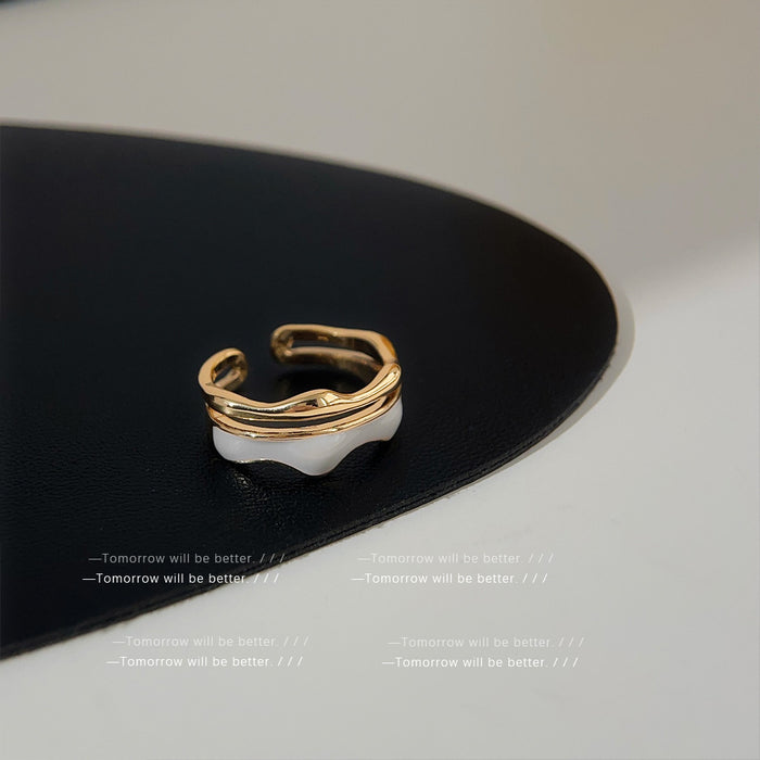 Wholesale Vintage fashion ring with niche design and adjustable opening for personality